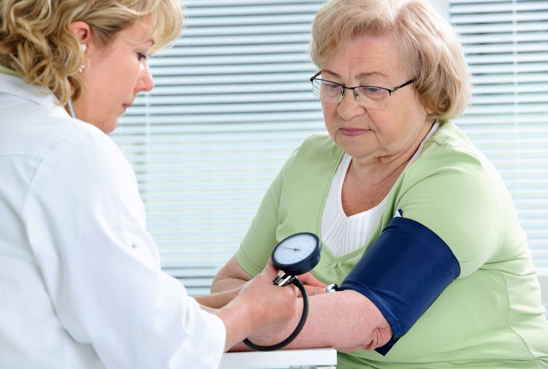 Measure women's blood pressure