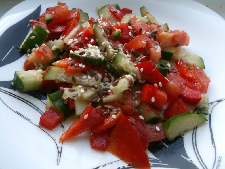 Flax seed salad for weight loss