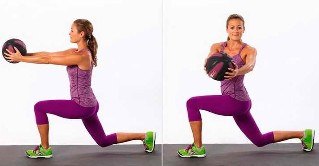 Lunges with twists cash